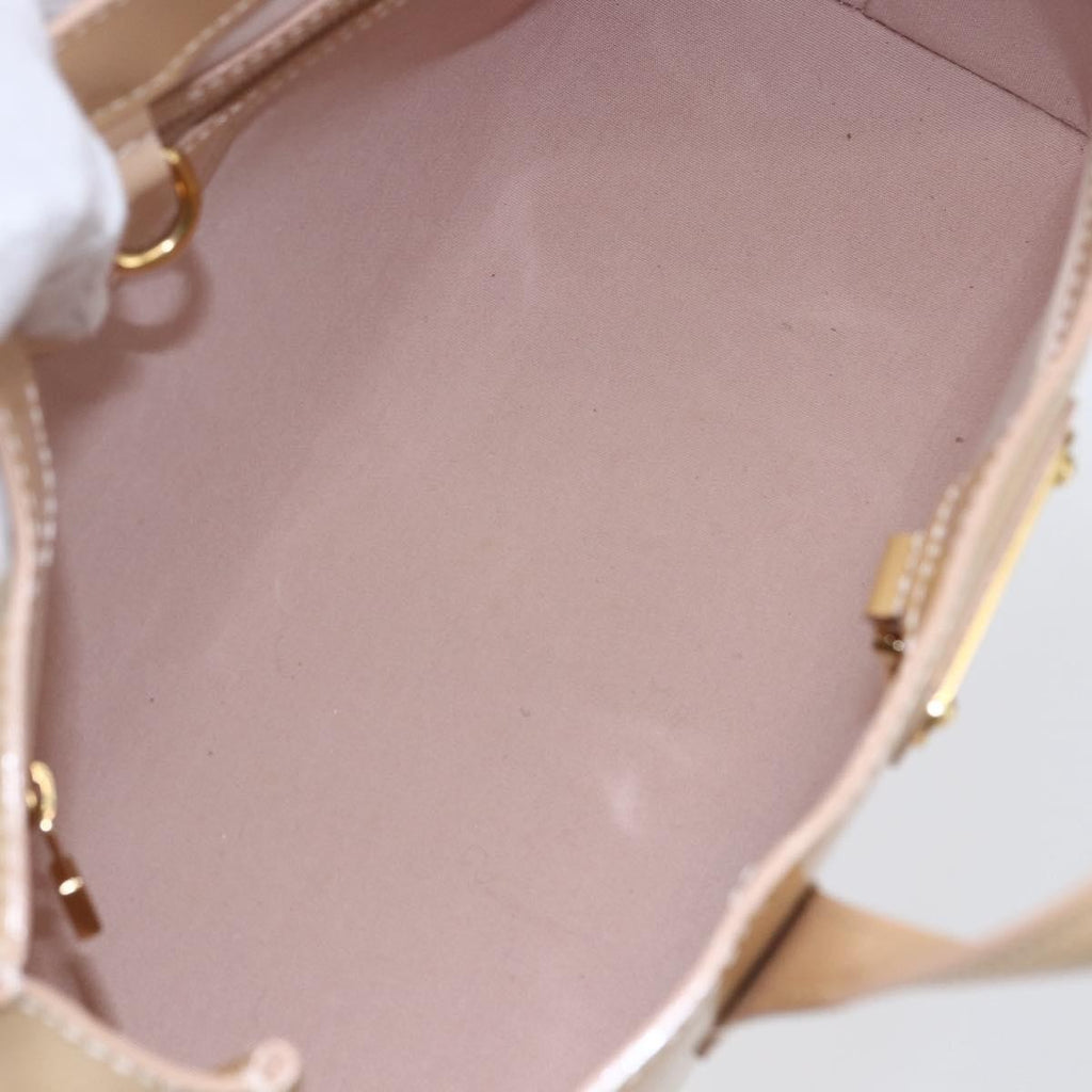 Louis Vuitton Wilshire Handbag Monogram Vernis Beige Patent_Leather Handbag (Authentic  )