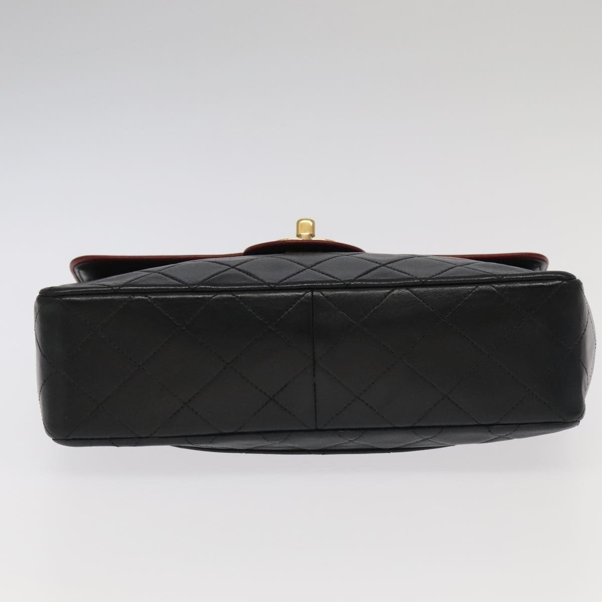 Chanel Flap Shoulder Bag Leather Black Leather Handbag ( )