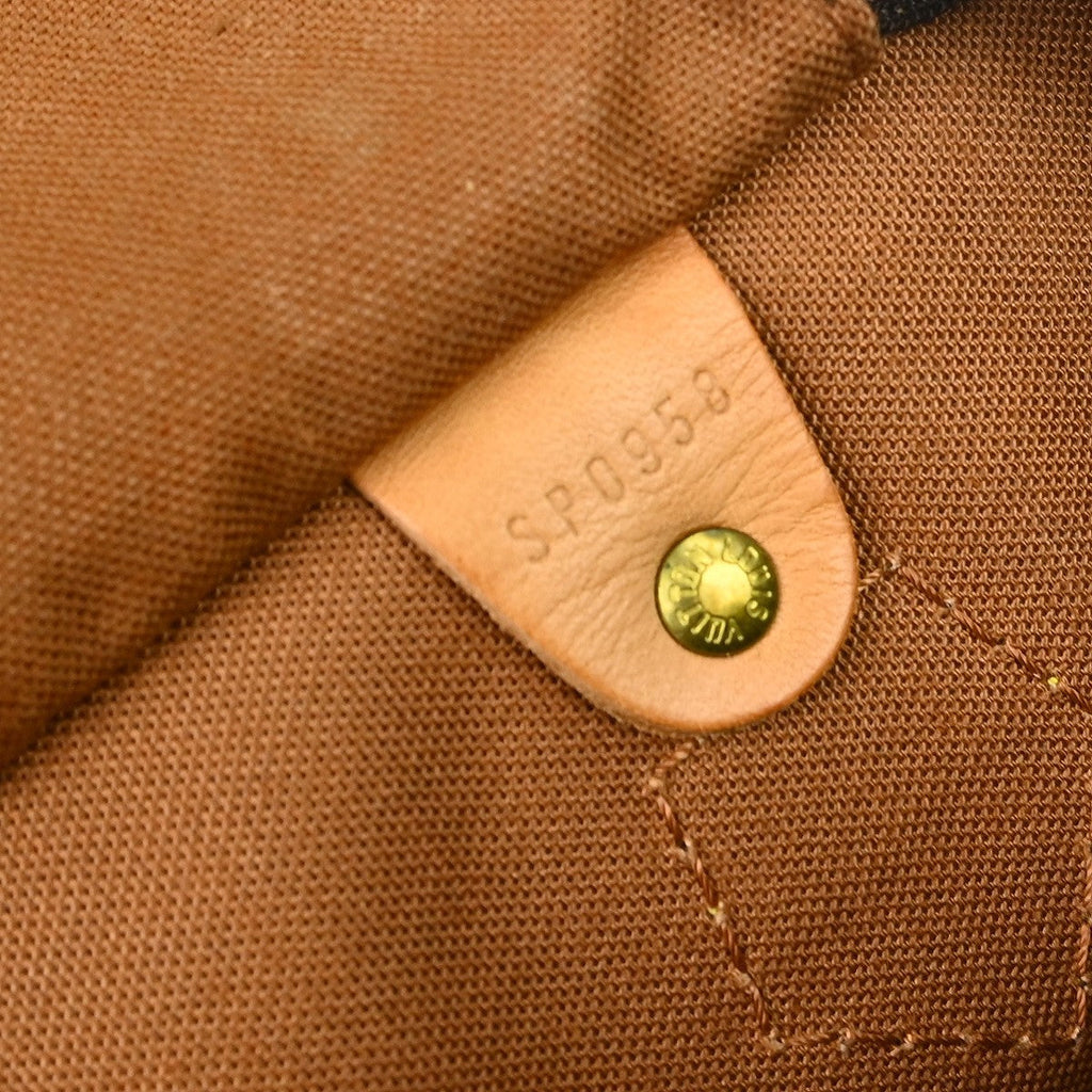 Louis Vuitton Speedy Handbag Monogram Canvas Brown Canvas Handbag ( )