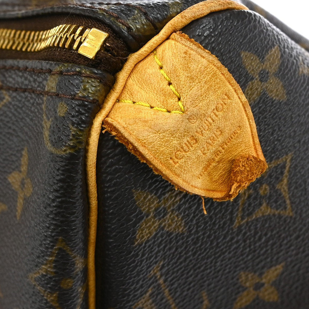 Louis Vuitton Speedy Handbag Monogram Canvas Brown Canvas Handbag ( )