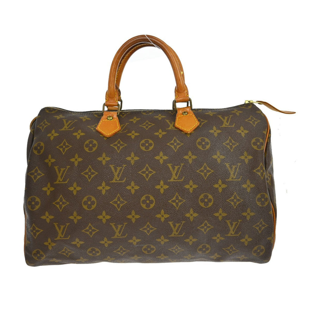 Louis Vuitton Speedy Handbag Monogram Canvas Brown Canvas Handbag ( )