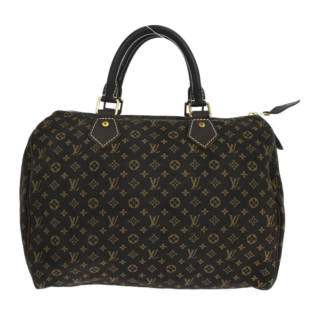 Louis Vuitton Speedy Handbag Mini Lin Brown Canvas Handbag ( )