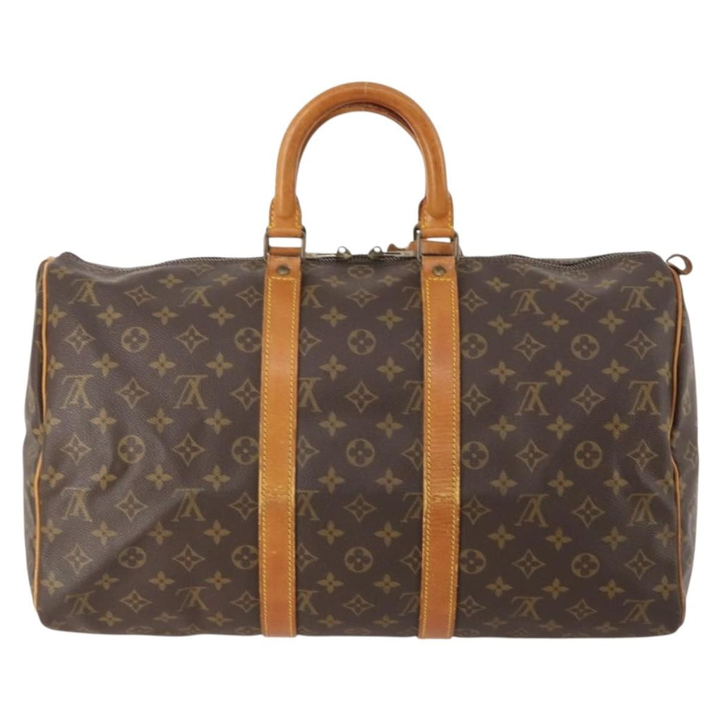 Louis Vuitton Keepall Bag Monogram Canvas Brown Canvas Handbag ( )