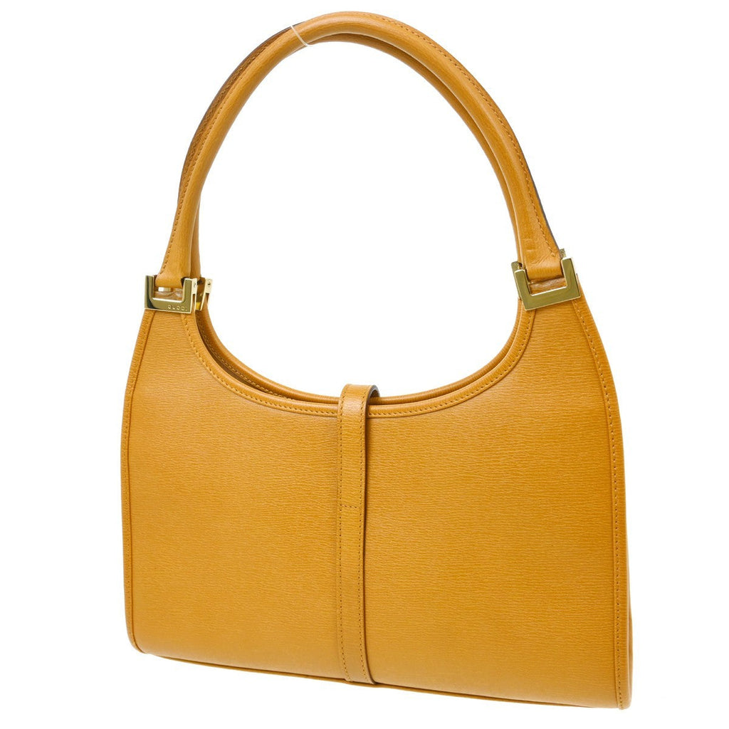 Gucci Vintage Jackie Handbag Leather Brown Leather Handbag ( )