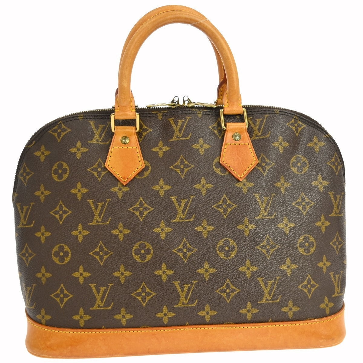 Louis Vuitton Alma Handbag Monogram Canvas Brown Canvas Handbag ( )