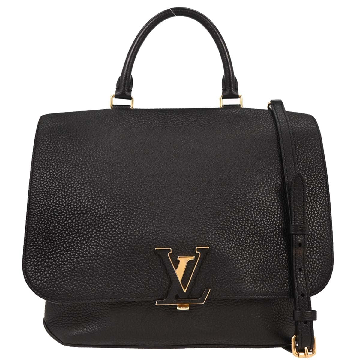 Louis Vuitton Volta Handbag Leather Black Leather Handbag (Authentic  )