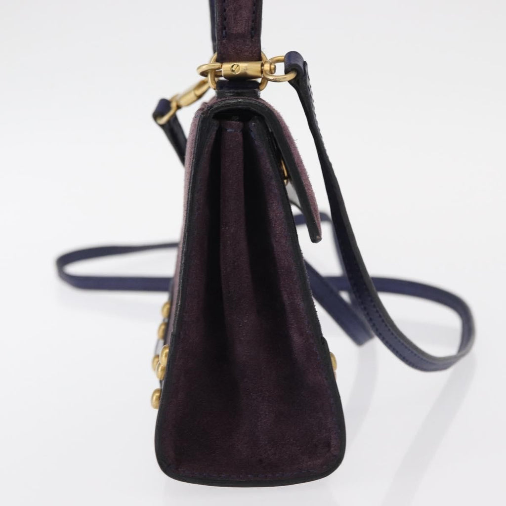 Celine Handbag Suede Purple Suede Handbag (Authentic  )