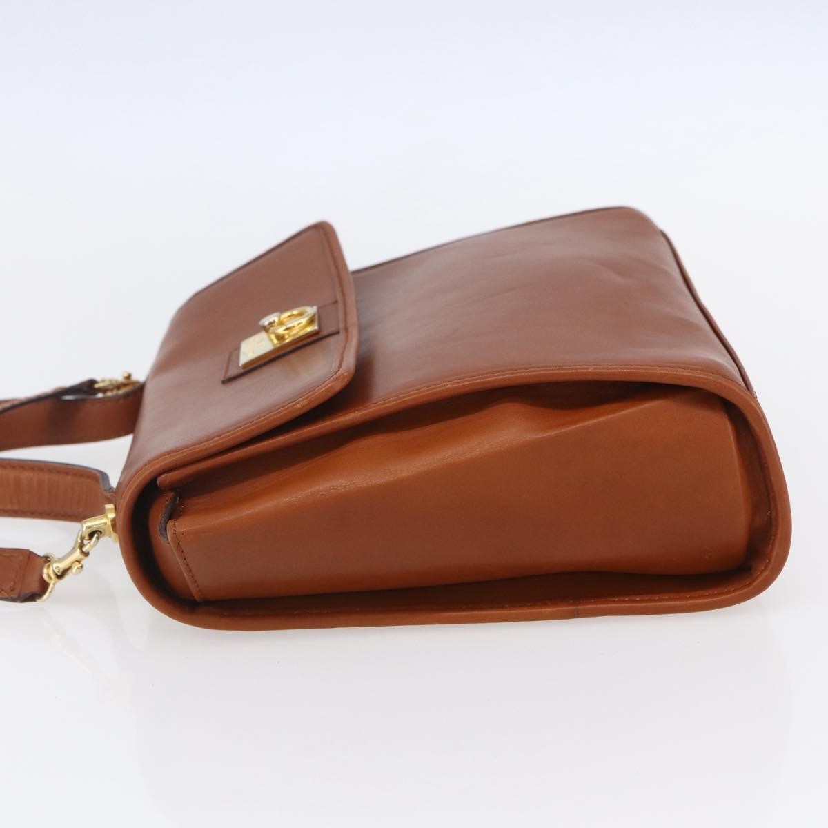 Celine Handbag Leather Brown Leather Handbag (Authentic  )