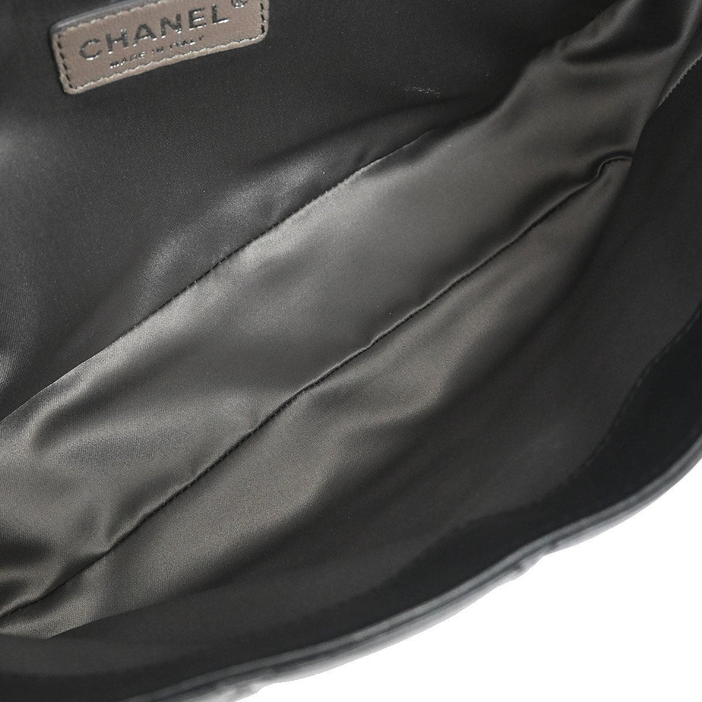 Chanel Door Latch Flap Shoulder Bag Quilted Leather Black Leather Handbag (Authentic  )