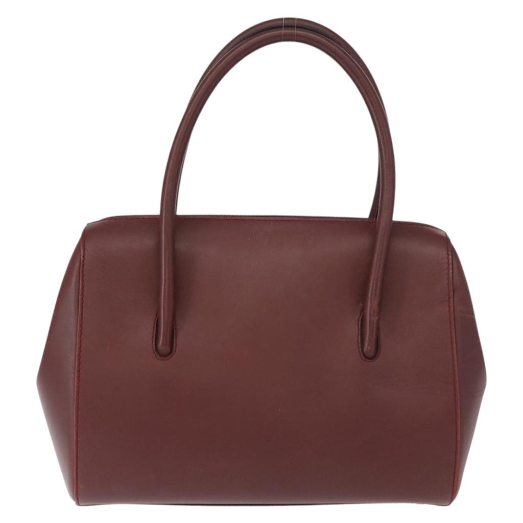 Cartier Must De Cartier Leather Burgundy Leather Handbag (Authentic  )