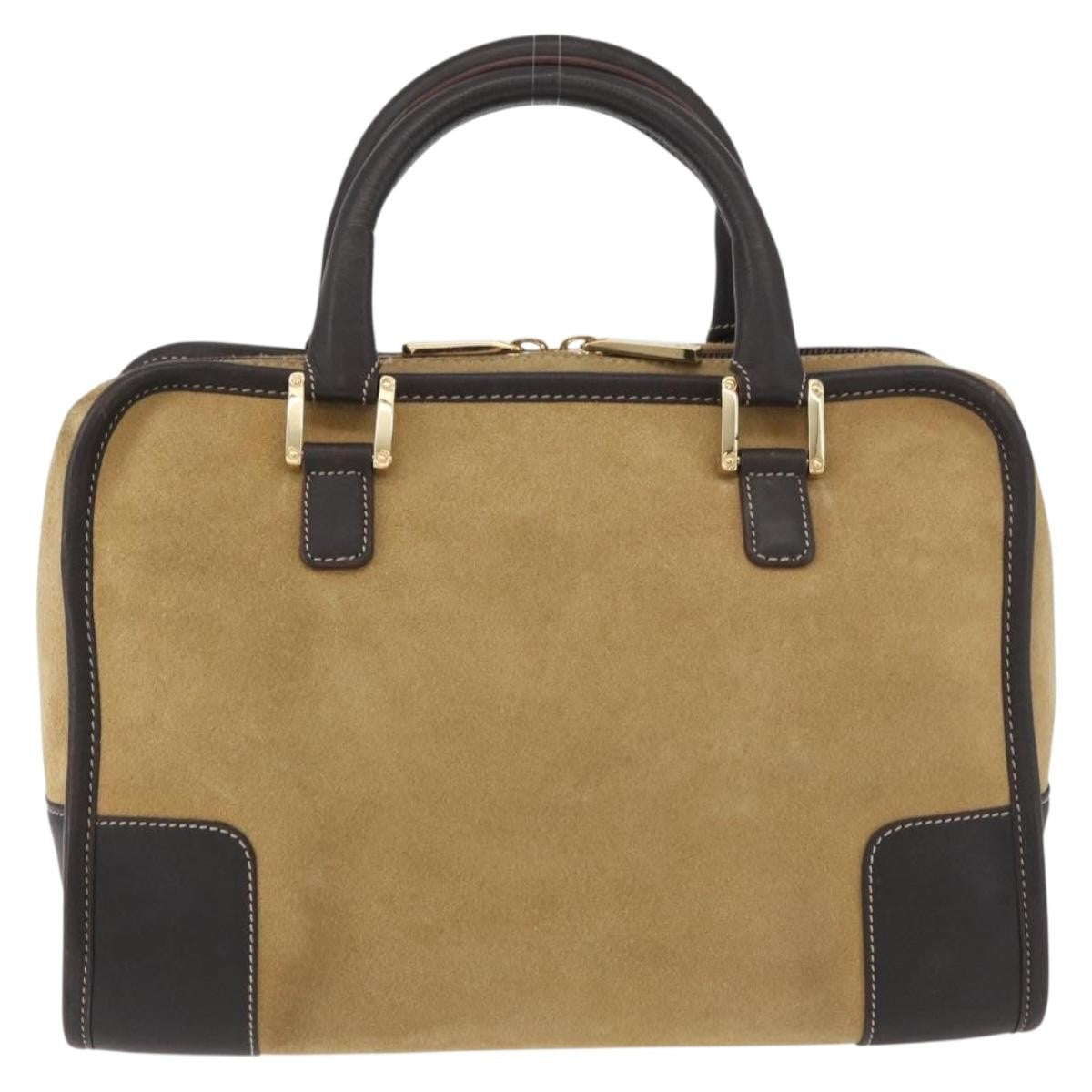 Loewe Amazona Bag Suede Beige Suede Handbag ( )