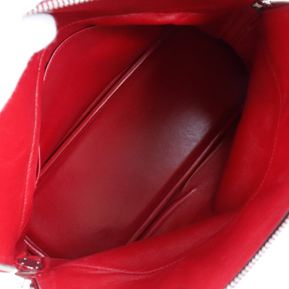 Hermes Bolide Bag Clemence Red Leather Handbag (Authentic  )