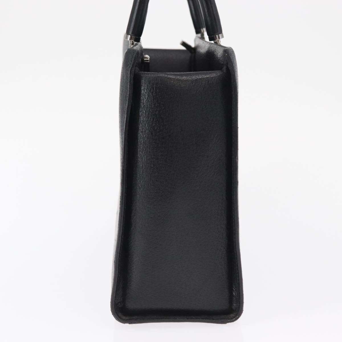 Gucci Vintage Bamboo Handle Bag Leather Black Leather Handbag (Authentic  )