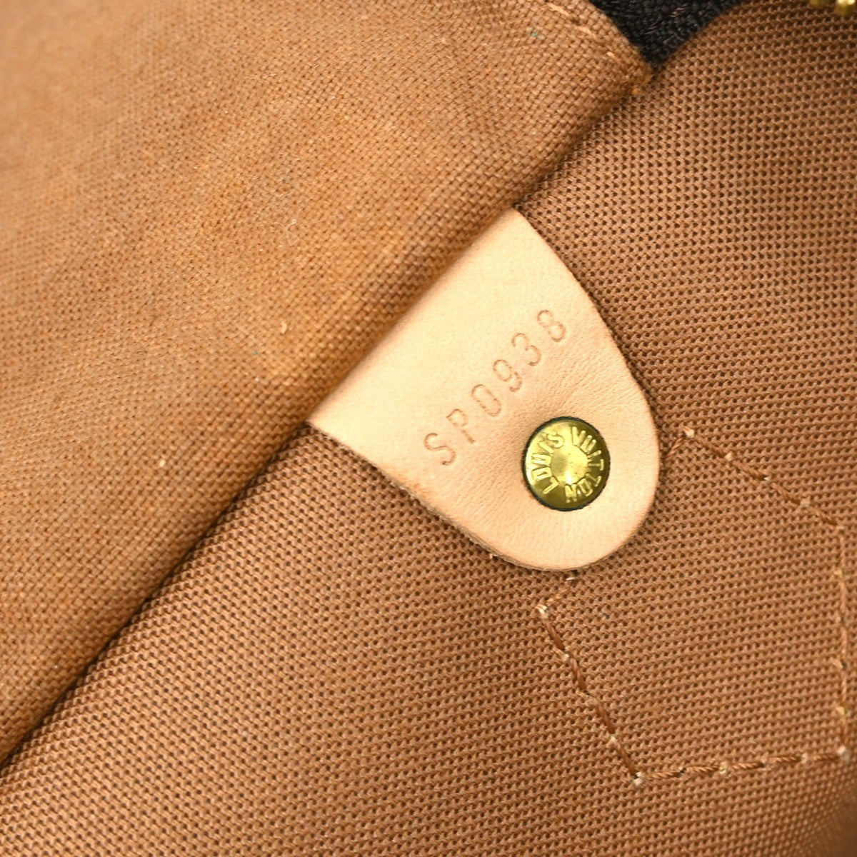 Louis Vuitton Speedy Handbag Monogram Canvas Brown Canvas Handbag ( )