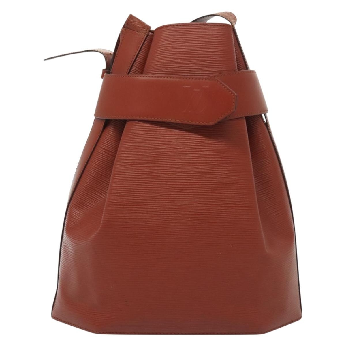 Louis Vuitton Vintage Sac D'epaule Handbag Epi Leather Brown Leather Bag (Authentic  )
