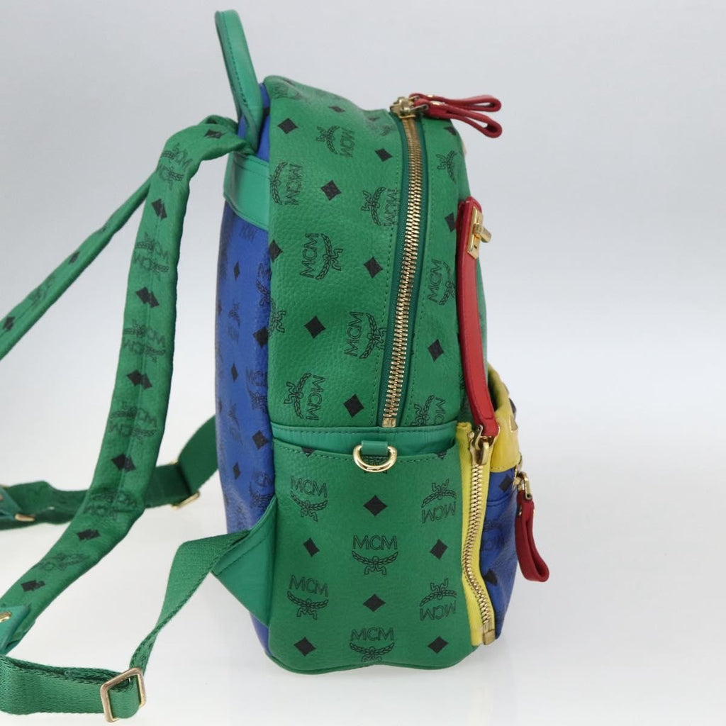 MCM Vintage Vicetos Backpack Pvc Leather Multicolour Pvc Backpack Bag (Authentic  )