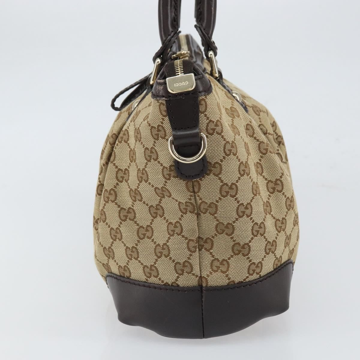 Gucci Sukey Top Handle Satchel Gg Canvas With Leather Beige Canvas Handbag (Authentic  )