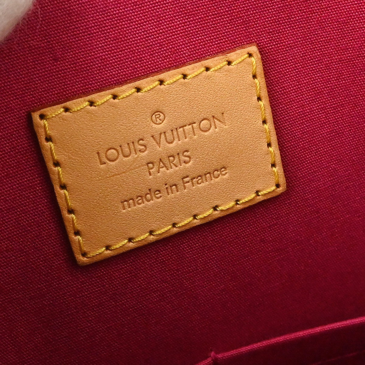 Louis Vuitton Alma Handbag Monogram Vernis Red Patent_Leather Handbag ( )