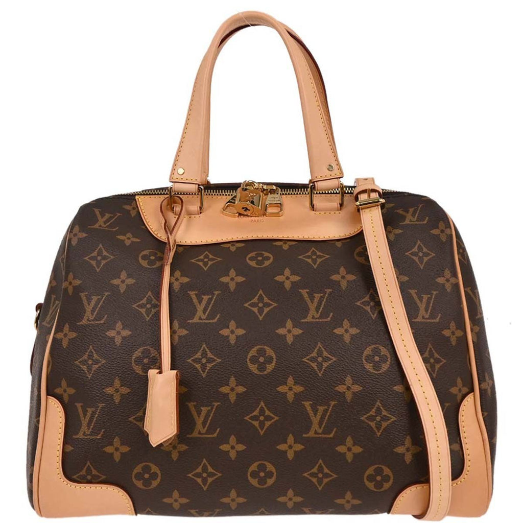 Louis Vuitton Retiro Handbag Monogram Canvas Brown Canvas Handbag (Authentic  )