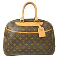 Louis Vuitton Deauville Handbag Monogram Canvas Brown Canvas Handbag ( )