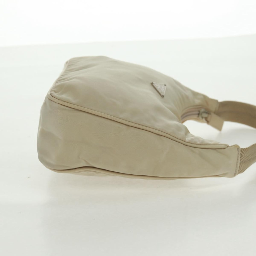 Prada Hobo Tessuto Beige Nylon Handbag (Authentic  )