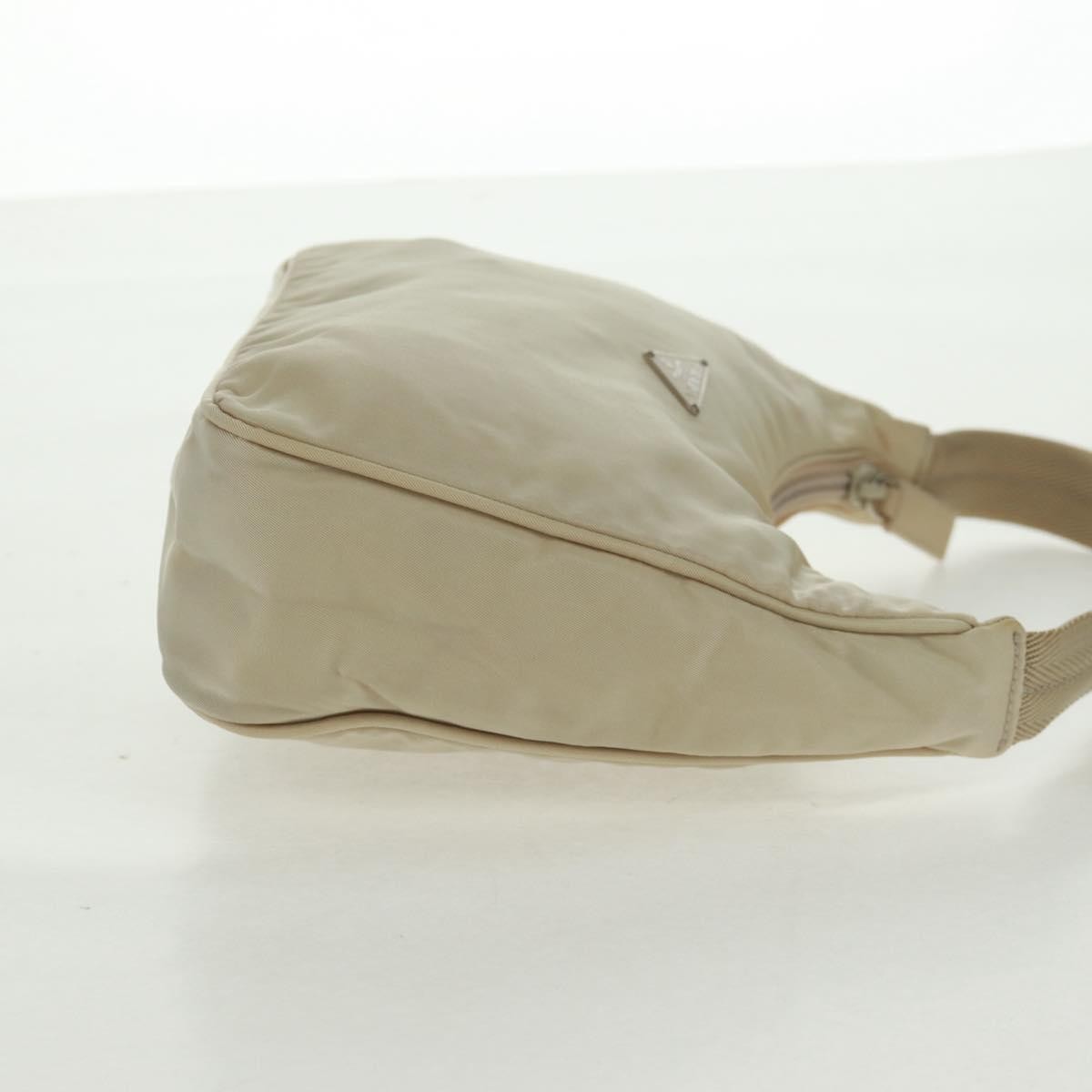 Prada Hobo Tessuto Beige Nylon Handbag (Authentic  )