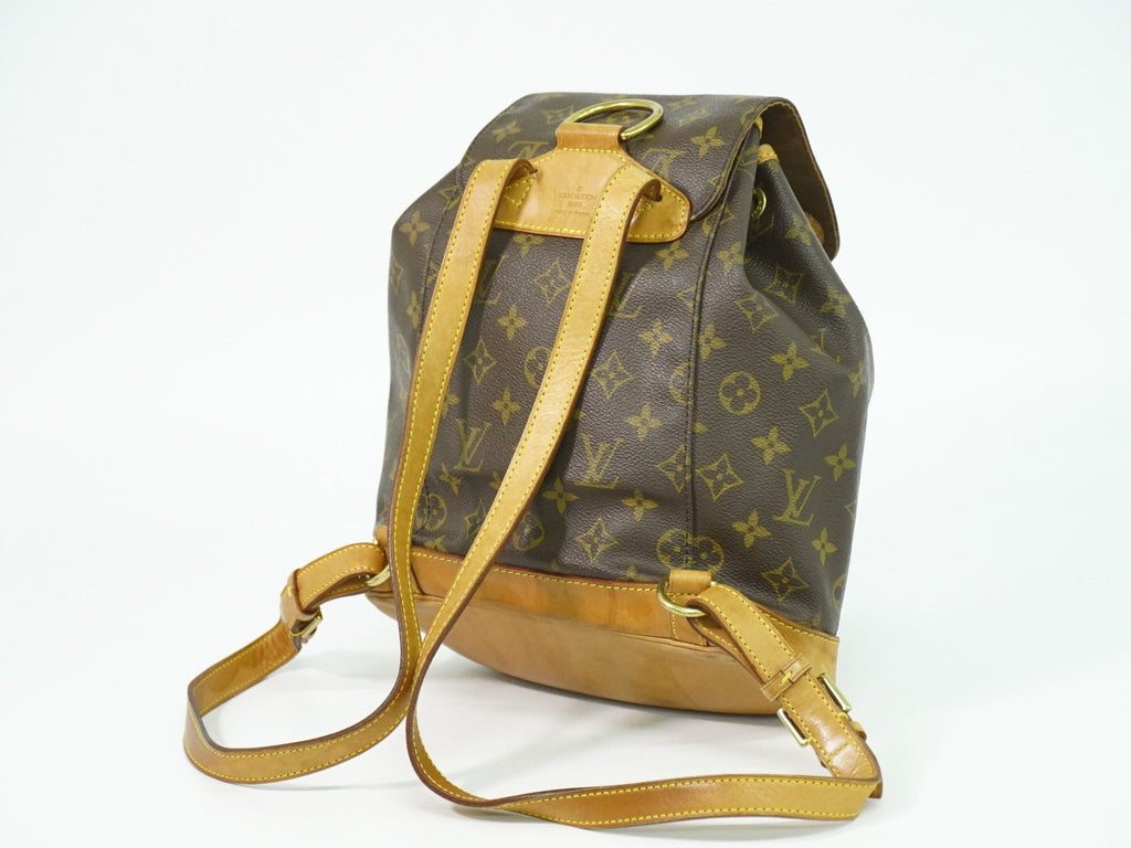 Louis Vuitton Vintage Montsouris Backpack Monogram Canvas Brown Canvas Backpack Bag (Authentic  )