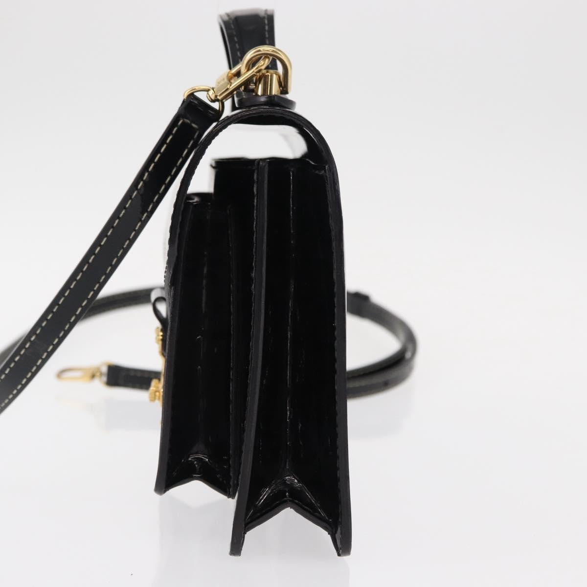 Louis Vuitton Monceau Handbag Vernis Black Patent_Leather Handbag (Authentic  )