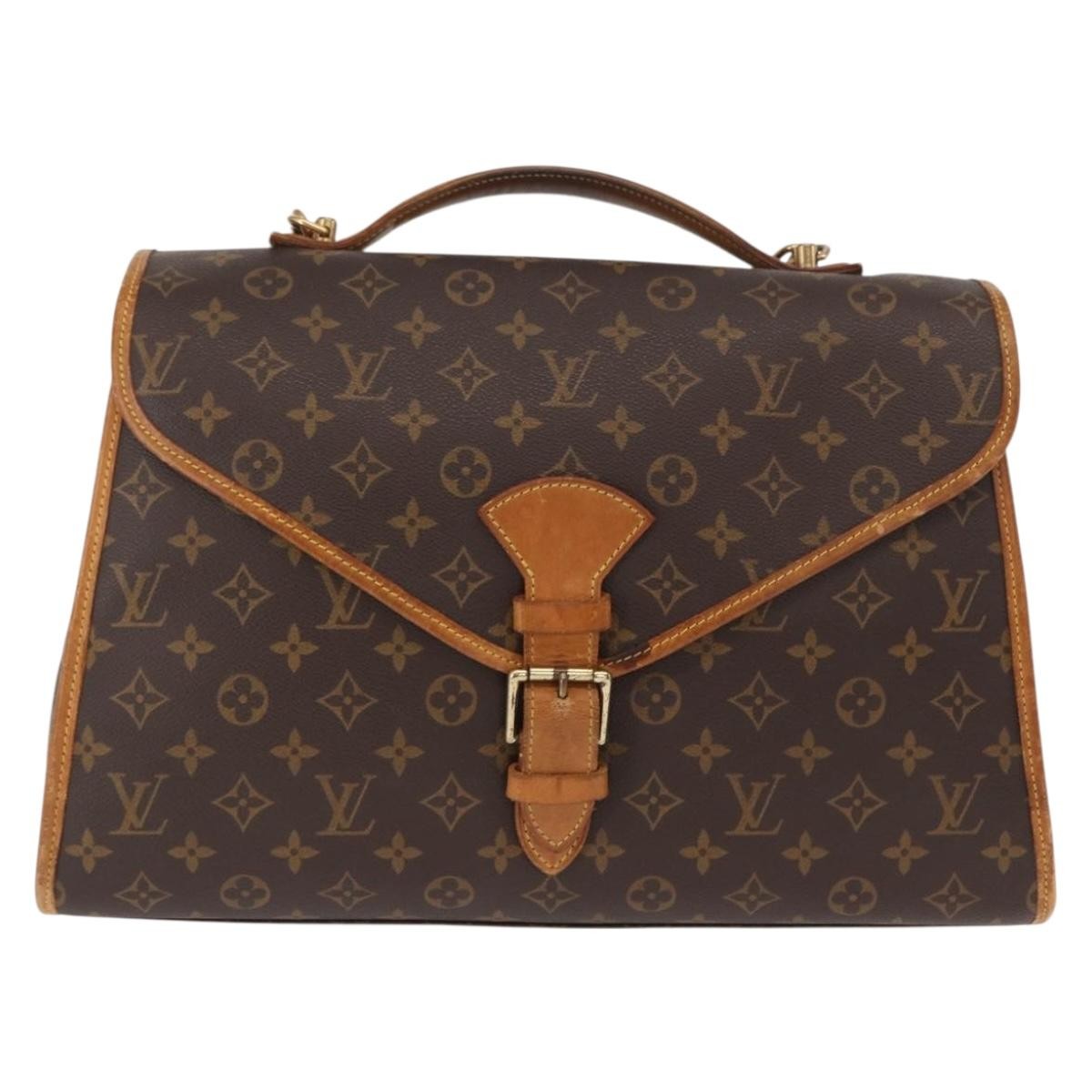 Louis Vuitton Beverly Briefcase Monogram Canvas Brown Canvas Briefcase Bag (Authentic  )