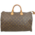 Louis Vuitton Speedy Handbag Monogram Canvas Brown Canvas Handbag ( )