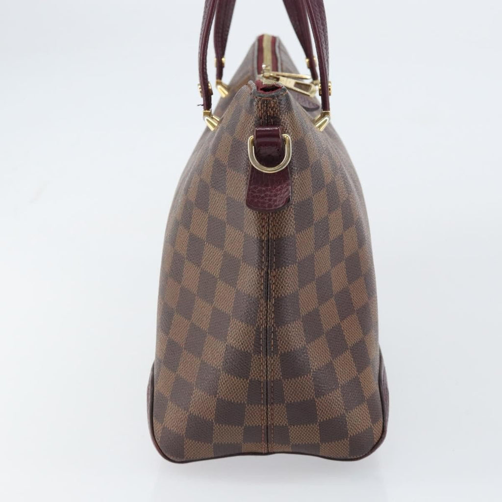 Louis Vuitton Hyde Park Handbag Damier With Leather Brown Canvas Handbag (Authentic  )