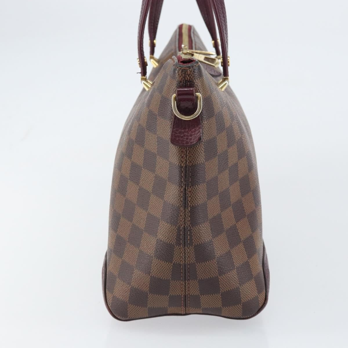 Louis Vuitton Hyde Park Handbag Damier With Leather Brown Canvas Handbag (Authentic  )