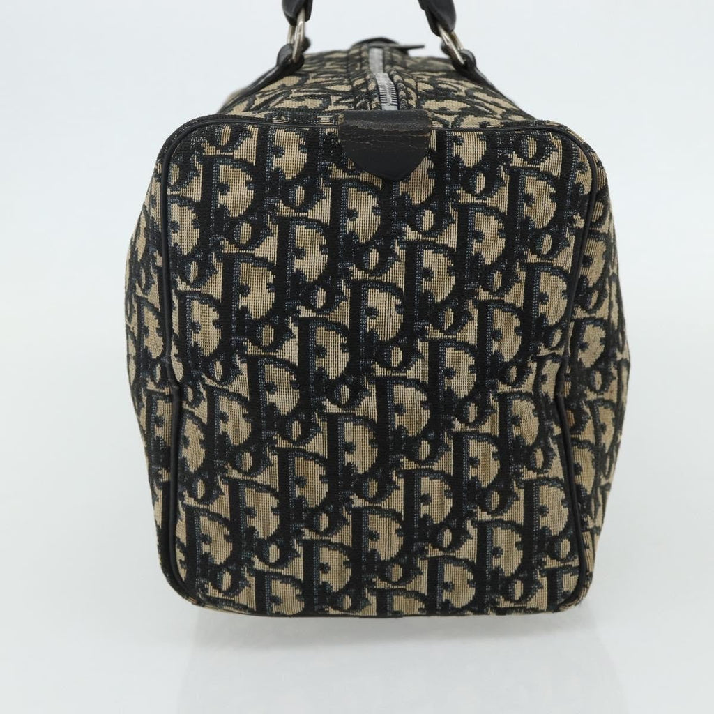 Christian Dior Vintage Trotter Boston Bag Diorissimo Canvas Navy Canvas Handbag ( )