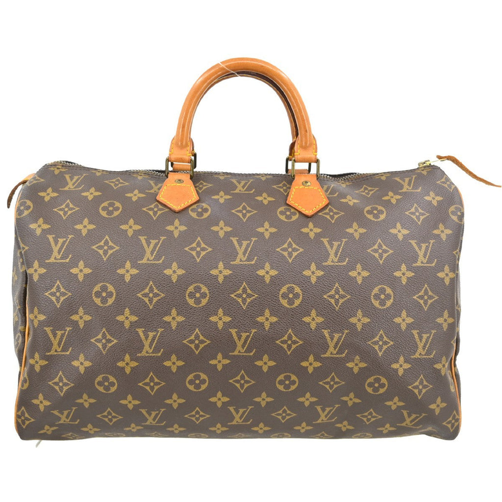Louis Vuitton Speedy Handbag Monogram Canvas Brown Canvas Handbag ( )