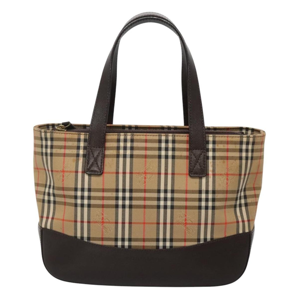 Burberry Nova Check Handbag Nova Check Canvas And Leather Beige Canvas Handbag (Authentic  )