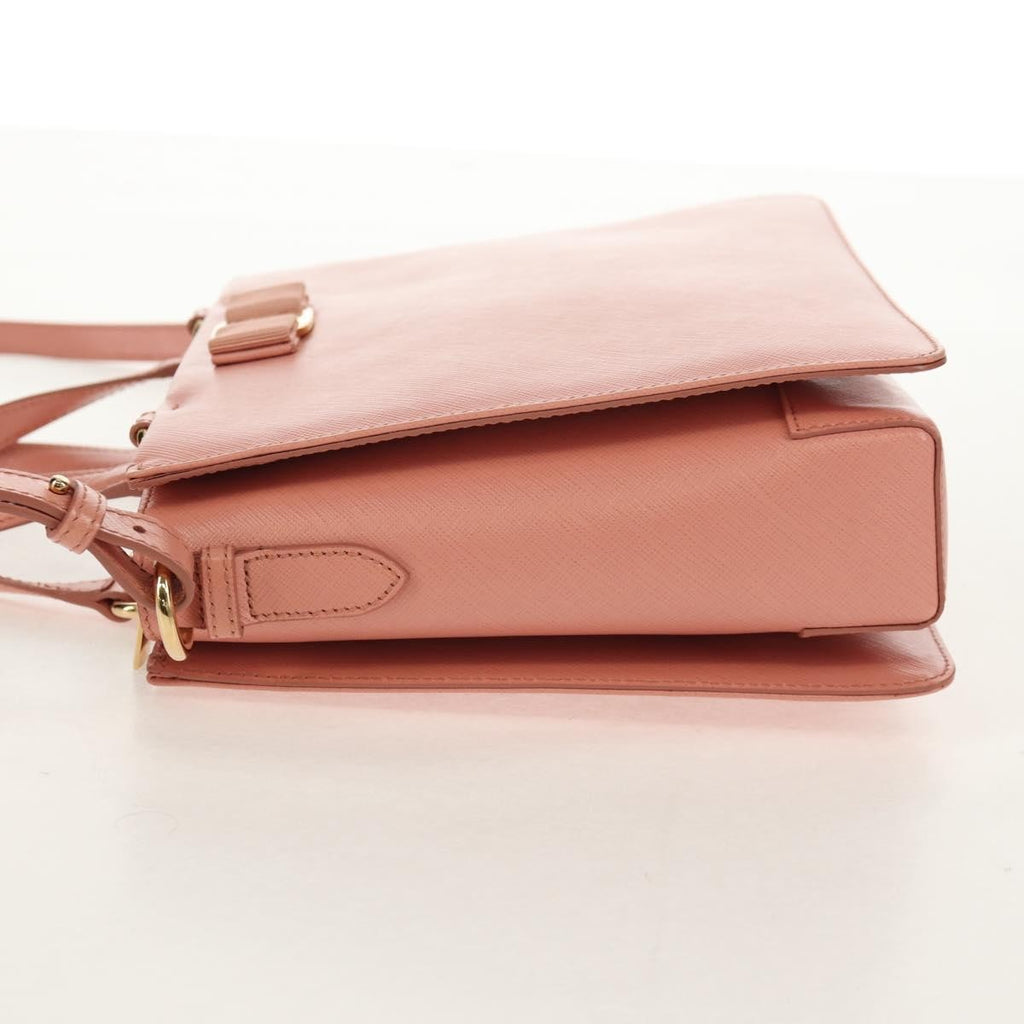 Salvatore Ferragamo Vala Handbag Leather Pink Leather Handbag (Authentic  )