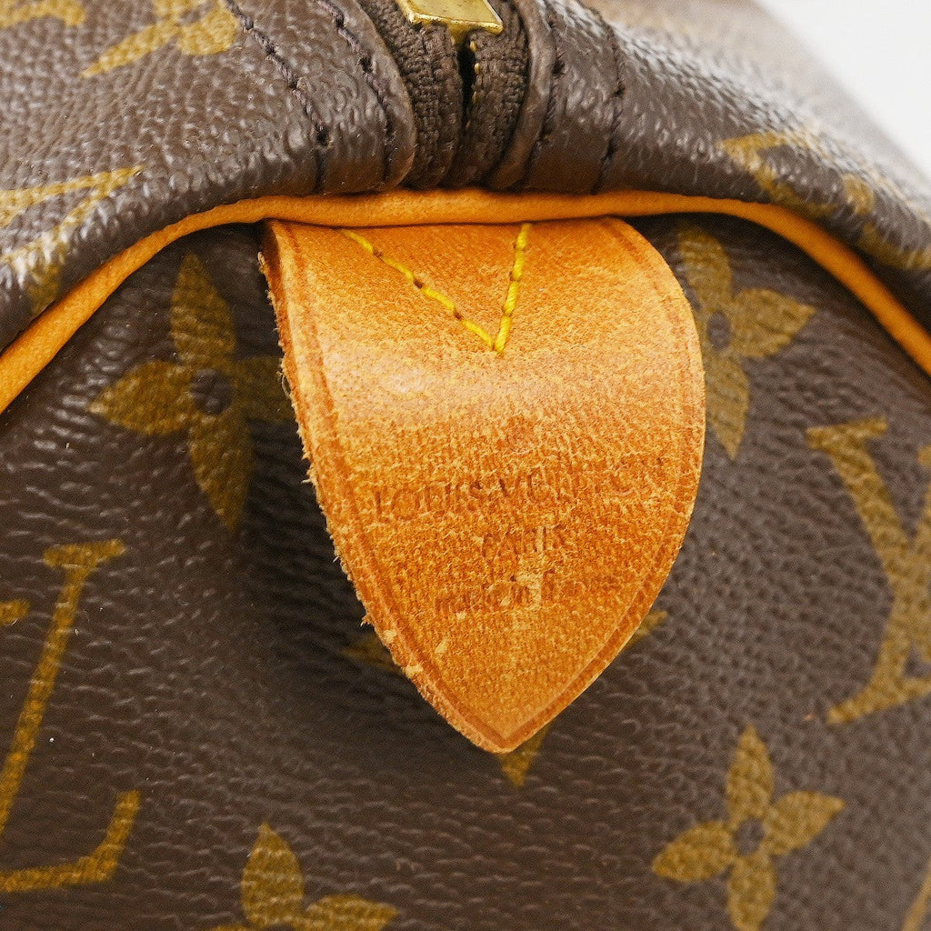 Louis Vuitton Speedy Handbag Monogram Canvas Brown Canvas Handbag ( )