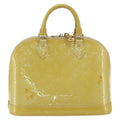 Louis Vuitton Alma Handbag Monogram Vernis Beige Patent_Leather Handbag (Authentic  )