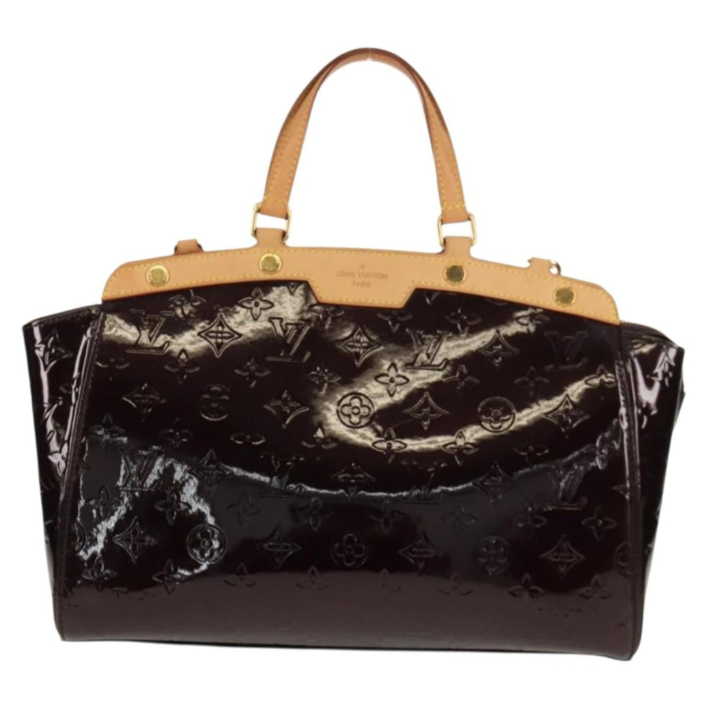 Louis Vuitton Brea Handbag Monogram Vernis Burgundy Patent_Leather Handbag (Authentic  )