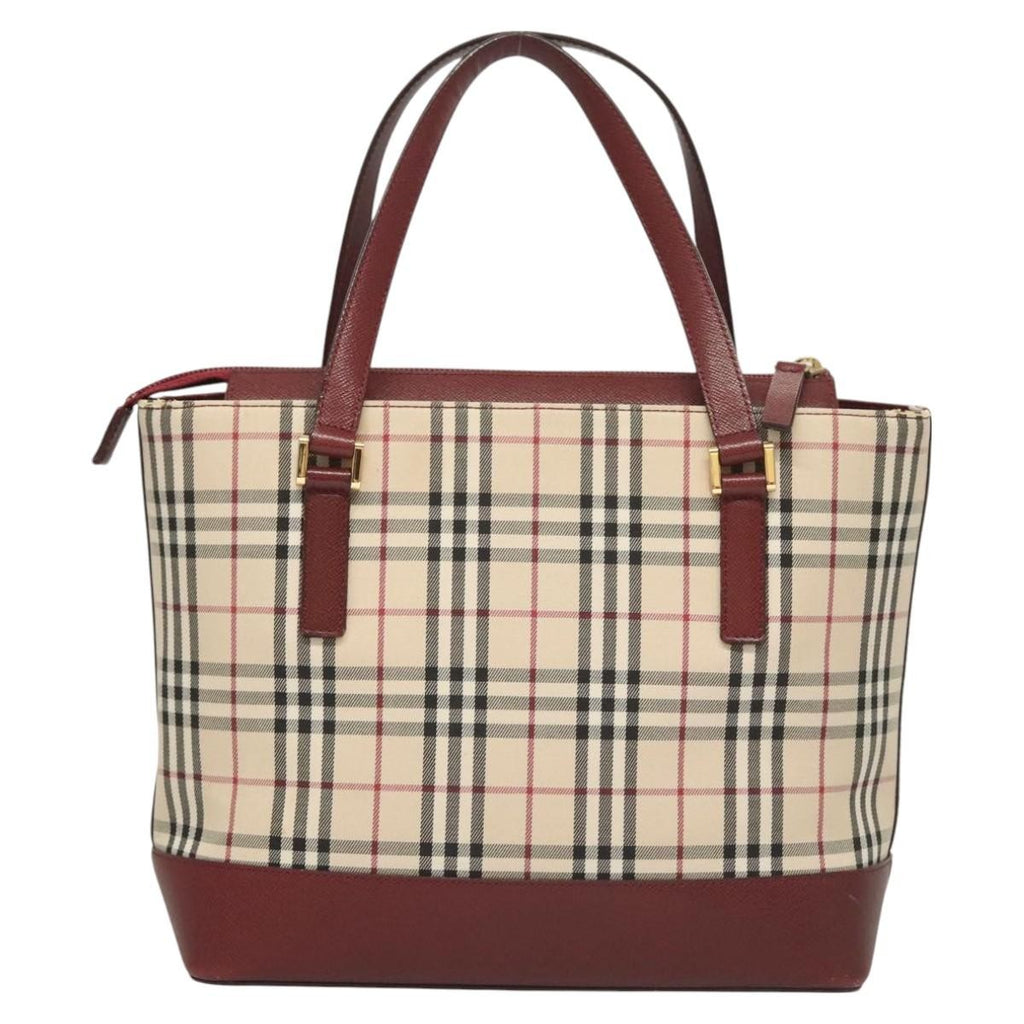 Burberry Nova Check Handbag Nova Check Canvas And Leather Beige Canvas Handbag (Authentic  )