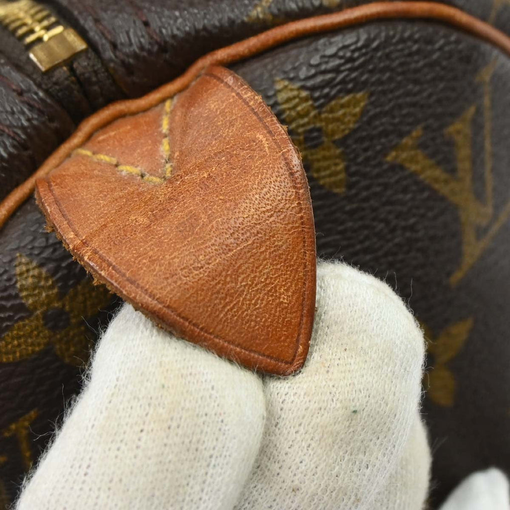 Louis Vuitton Speedy Handbag Monogram Canvas Brown Canvas Handbag ( )