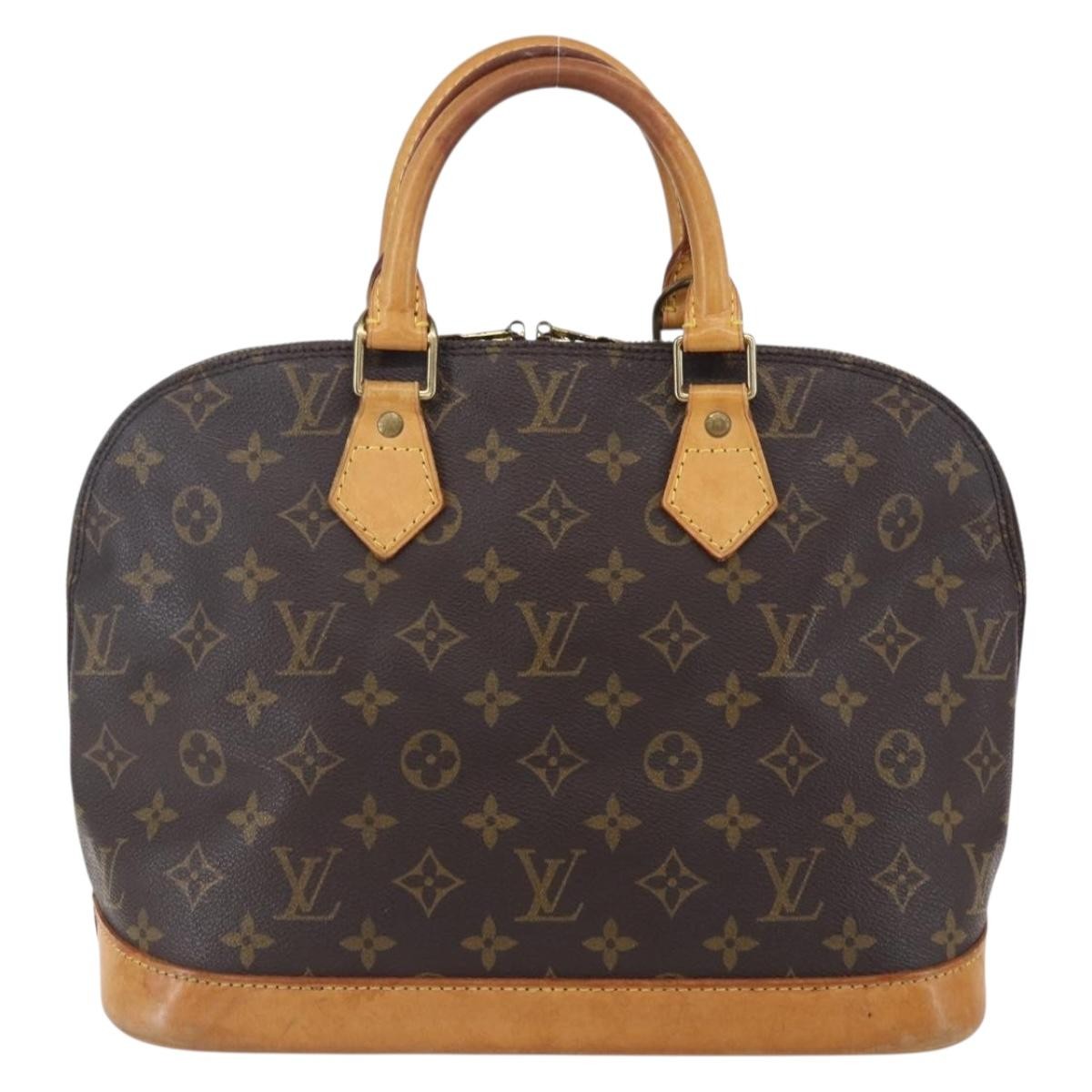 Louis Vuitton Alma Handbag Monogram Canvas Brown Canvas Handbag ( )