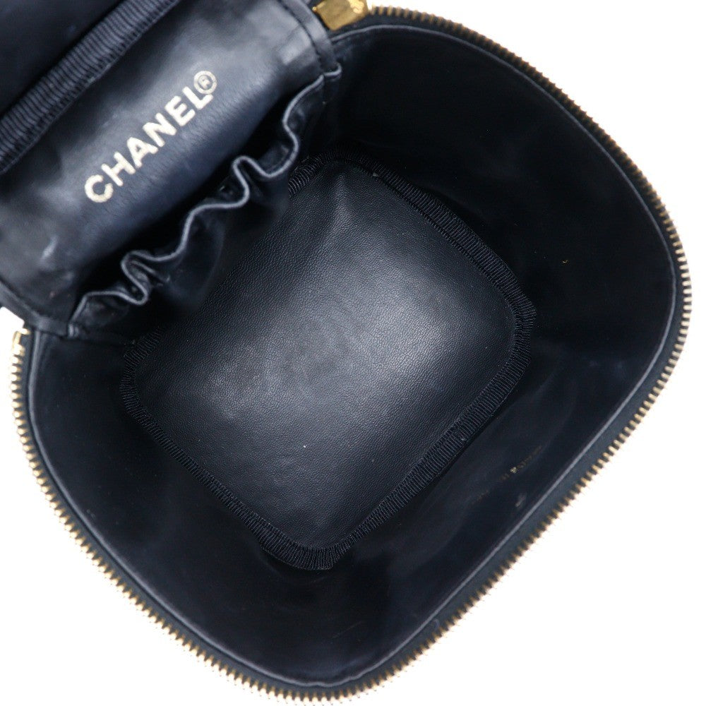 Chanel Vintage Timeless Cosmetic Case Caviar Black Leather Handbag (Authentic  )