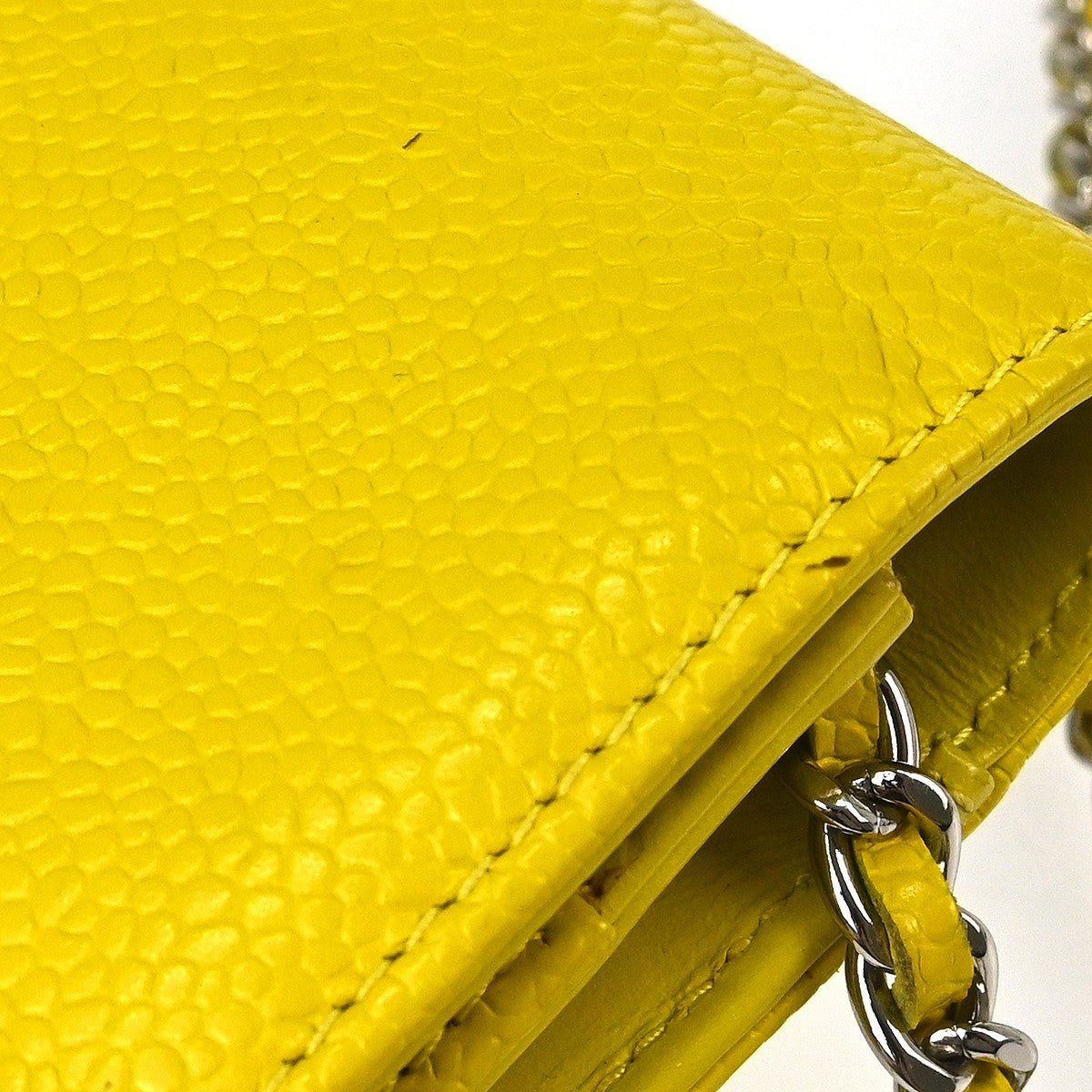 Chanel Wallet On Chain Caviar Yellow Calfskin Handbag ( )