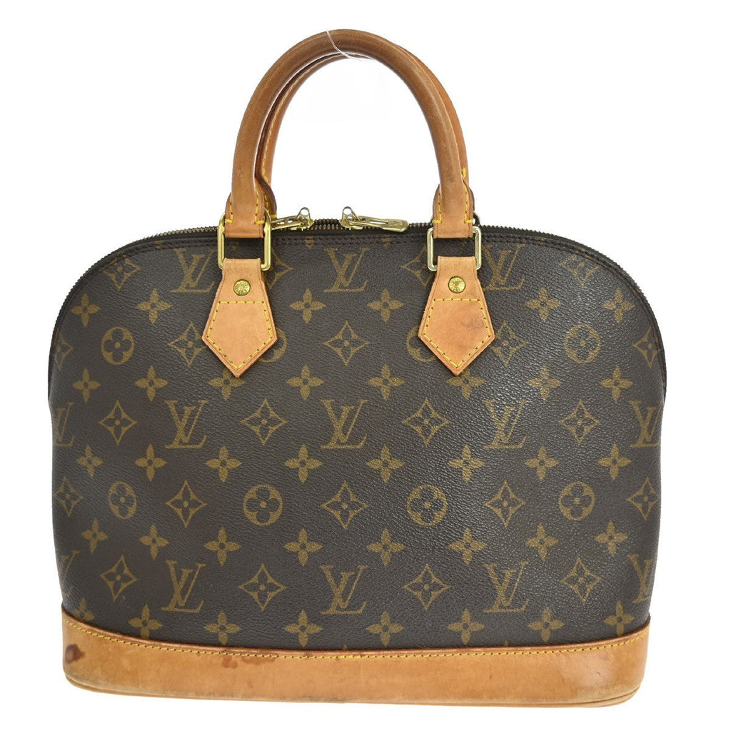 Louis Vuitton Alma Handbag Monogram Canvas Brown Canvas Handbag ( )