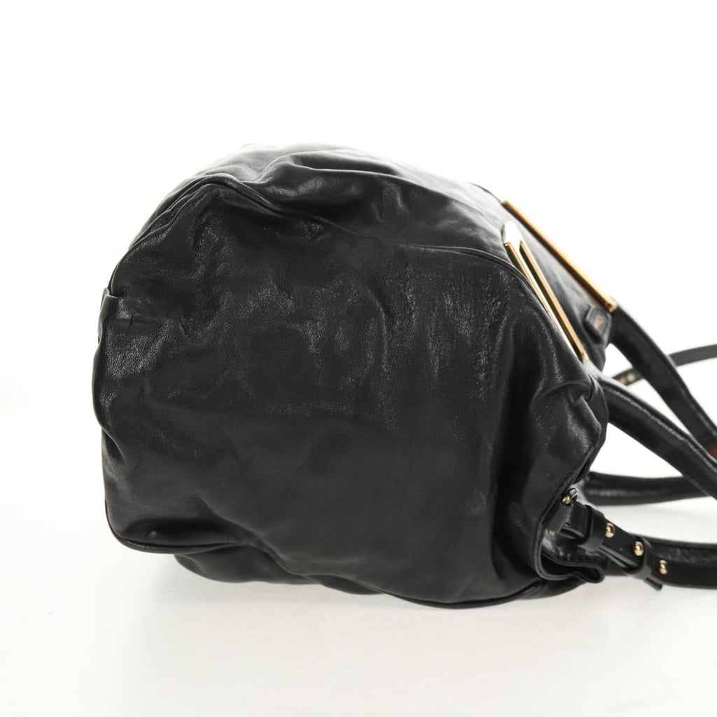 Chloe Ethel Handbag Leather Black Leather Handbag (Authentic  )
