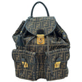Fendi Fendi Backpack Daypack Zucca Canvas Brown Canvas Backpack Bag (Authentic  )