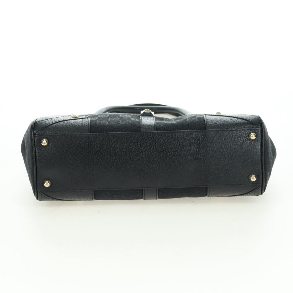 Gucci Vintage Jackie Shoulder Bag Canvas And Leather Black Canvas Handbag ( )