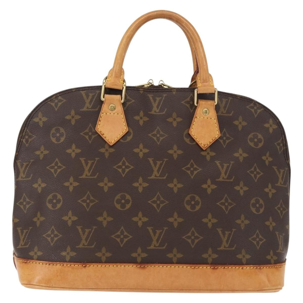 Louis Vuitton Alma Handbag Monogram Canvas Brown Canvas Handbag (Authentic  )