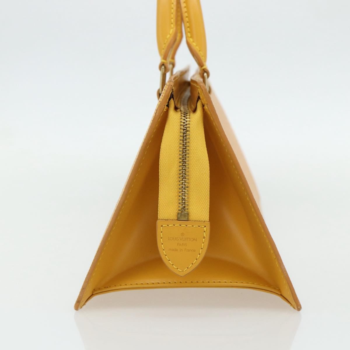 Louis Vuitton Sac Triangle Handbag Epi Leather Yellow Leather Handbag ( )